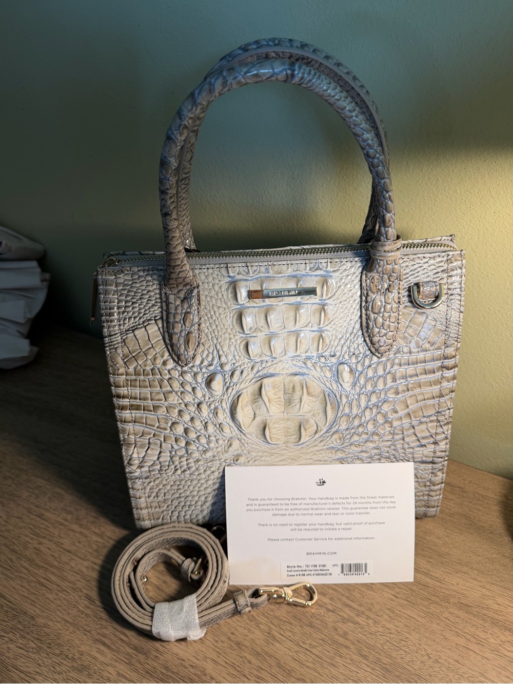 Brahmin Mindful Grey Ombre Small Caroline